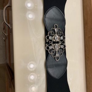 Black Belt with Rhinestones - Size S/M